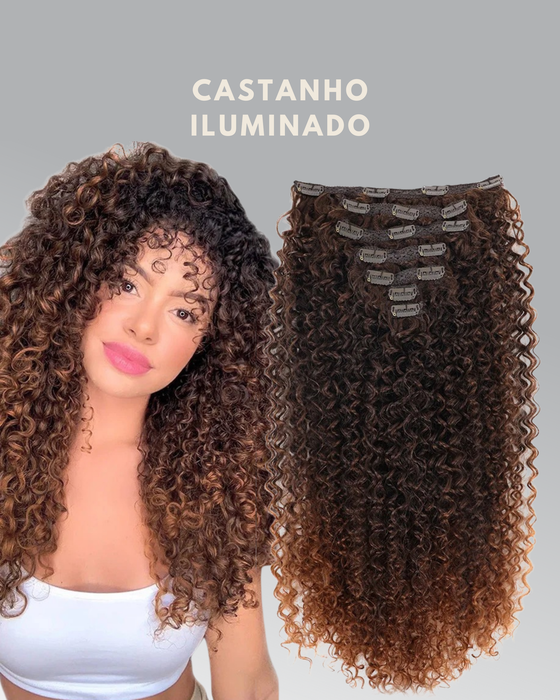 Clip-In Curly Fio BioHumanizado™ | 7 telas